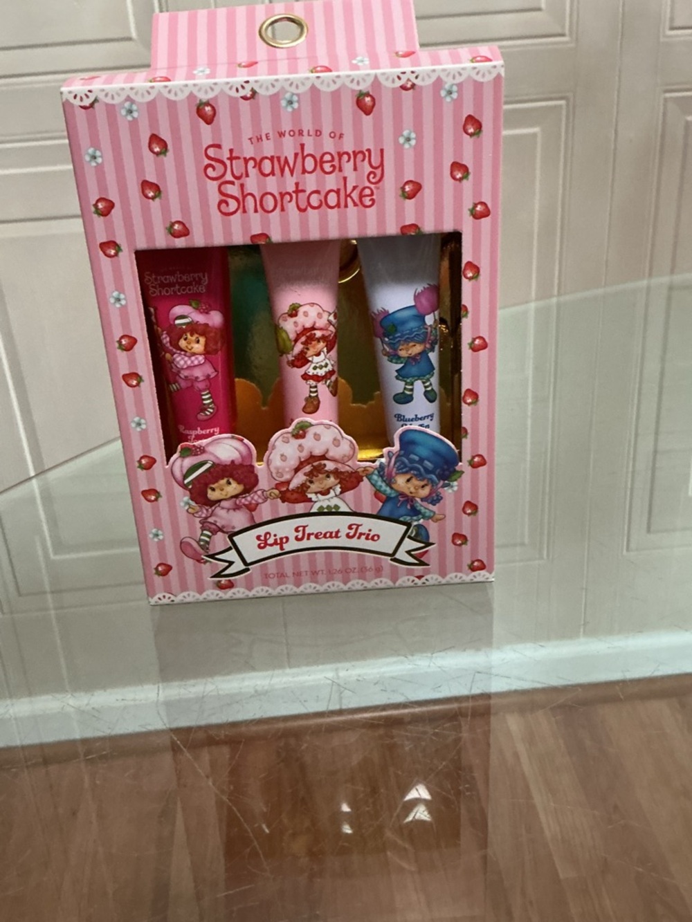 Brand New Strawberry Shortcake Lip Treatment 3 Pack, Multicolor, 1.27 Keychain